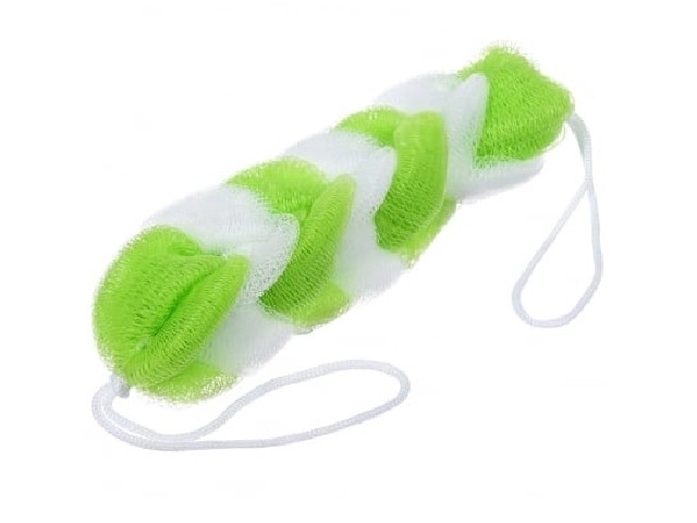 Мочалка для душа, косичка, 22х5 см (42х5 см с ручками), 5 цветов 